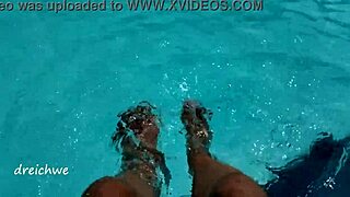 why are these young feet splashing in the pool with amateurs?