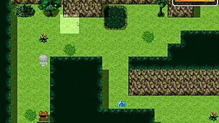 yuka feels intense relief as gods piss in the woods during the hentai game