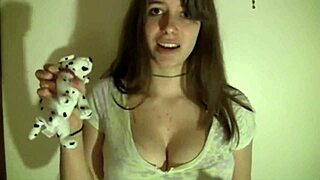 Pretty girl flaunts her big boobs and tits in a captivating story