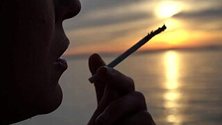 Smoking CIGARETTES on the BEACH at SUNSET