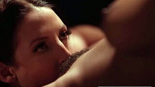 Natural big tit lesbians finger fuck and rub clits in office