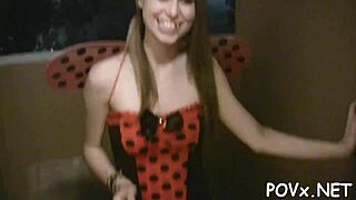 Youthful 18+ Slut Sucks Cock in POV Before Hardcore Sex