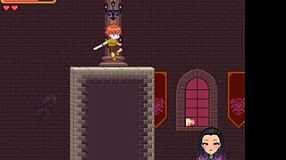 Japanese hentai game has sex-crazed succubus with nice big knockers for crazy sex scene