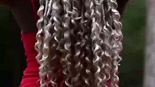 A couple has fun with a pornographic milf