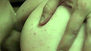 He lays her on a desk and proceeds to pleasure her then have sex with her in the pooled fluid exposing her juicy behind