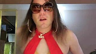 Sissy Feeling Playful Teases With Crossdressing Masturbation And Big Tits