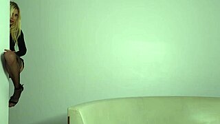 big tits milf in stockings sucks and plays with her ass