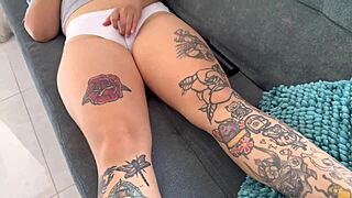 My ex-girlfriend hides from her current boyfriend to show me her dirty panties.