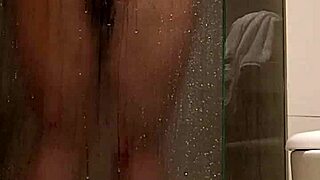 Petite with big tits masturbate alone in the shower