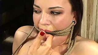 pierced pussy lesbian gets whipped hard, wanna see more?