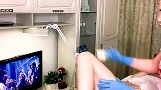 sugarnadya waxes legs for client with gorgeous sexy ass!