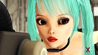 hey, check this sex android banging a busty hottie in restraints