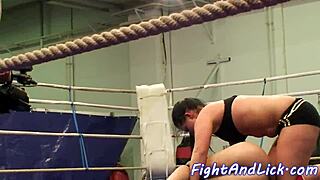 faketit european babes wrestle hard in catfight