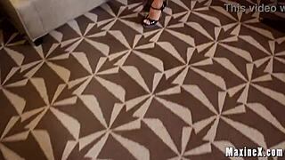 asian milf maxine x has hood over head and big dick in her wet pussy during hardcore bdsm play