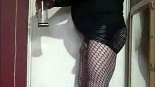 A Bisexual sissy pumping his dick for size in Part 2