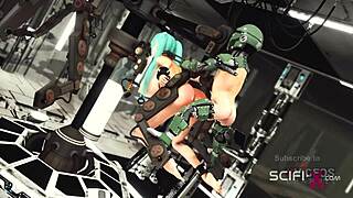 hey, check this sex android banging a busty hottie in restraints