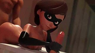 Helen Parr in Wild 3D Cartoon Threesome Action?