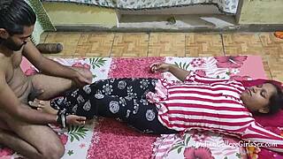 real indian girl gets a huge load on her natural boobs