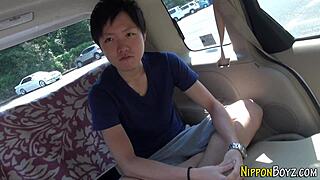 this japanese teen jerks off solo outdoors