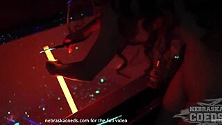 What happens backstage with the glowstick experiment?