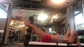 gina gerson's sexy workout turns into hot webcam fun