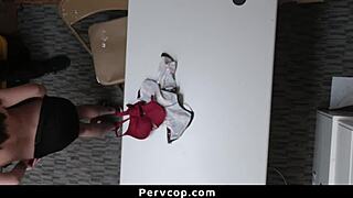 Teen complies to officer's intense strip search and blowjob in doggystyle for freedom!