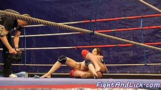 faketit european babes wrestle hard in catfight