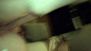 College girl gets a wet doggy style ride from her amateur husband
