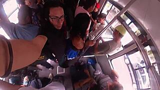 Why did she wear that short skirt? I had to rub my dick on her ass in CDMX