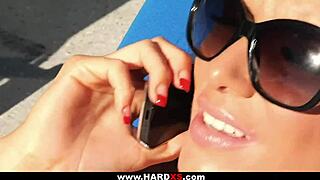 Busty Brunette Valery Takes Her Boyfriend's Big Cock Close-Up 😏