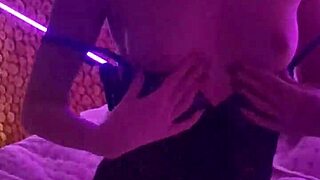 Beautiful Cute Blonde Girl of 18-19 Years Erotically Moves on the Bed, Exposing Her Pussy and Ass