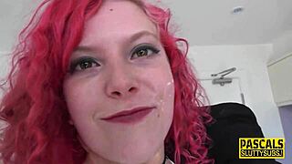 pussy pinned sub gets deepthroat action