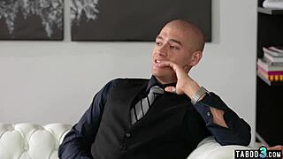 Busty milf Jaclyn Taylor rides a monster cock while her husband rests nearby in bed.