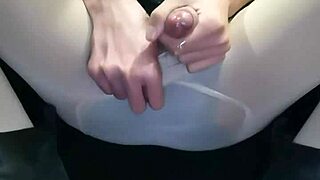 Crossdresser Masturbates Her Tiny 18+ Cock.