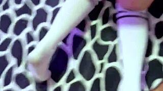 Submissive girlfriend surprises me dressed as school prostitute