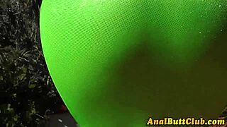 Hey, check this slut sliding a toy deep in her ass!