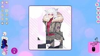 in catgirl waifu 2, the albino kitty gets uncensored in part 3