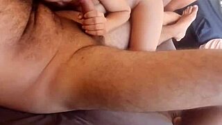 Little Latina Bitch Gives Sloppy Blowjob While I Watch TV