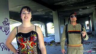 hey, curvy muslim teen 18+ shalimare picked up for hardcore casting fuck in lost place