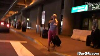 Carly Parker flashes tits while in a moving car, damn!