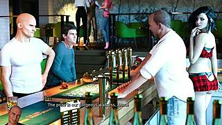 Anna experiences exciting affection in a bar game