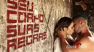 Chupando Na Praia With Ellas4 in Steamy Action