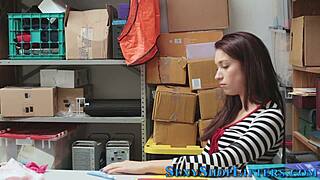 A real teen thief gets caught and pounded in hidden cam footage