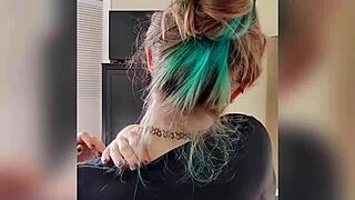 Riding my stepbro with dildo teasing big ass 😏