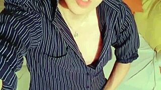 i jerked off in my shirt with big cock.