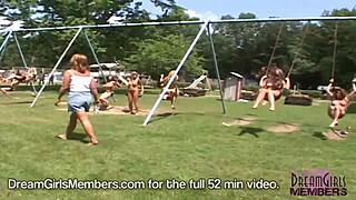 Naked stripper plays wild games at Nudes a Poppin