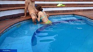 while some hang out at the cabin bar we relax in the pool