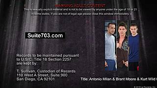 Horny Gays Sucking Big Cocks and Fucking in Threesome for Cum