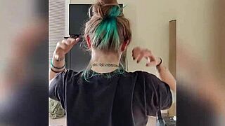 Riding my stepbro with dildo teasing big ass 😏