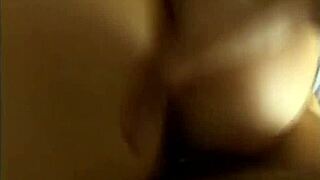 Horny babe on casting couch gets fingered close-up